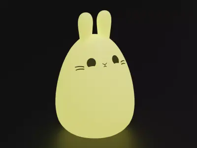 Bunny Lamp Free low-poly 3D model