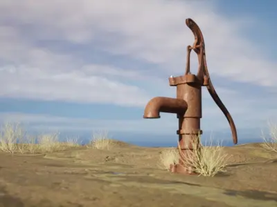 Handpump high poly  3D model