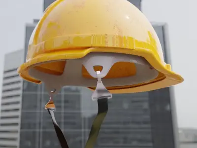 Safety helmet 3D model Low-poly 3D model