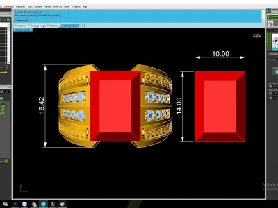 Luxury Emerald Cut Gemstone Men Ring 2871 3D print model