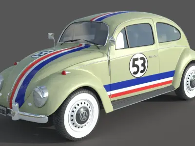Volkswagen Beetle 1974 3D model