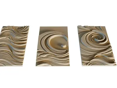 mural decor set wall panel 31 3D model