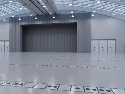 Exhibition Hall Interior 3 Low-poly 3D model