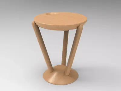 Pipero Side Table Low-poly 3D model