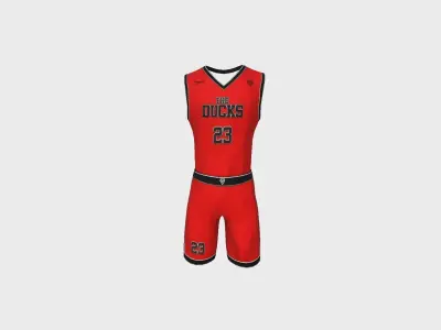 Basketball Fantasy Team The Ducks Uniform - Character Design Low-poly 3D model