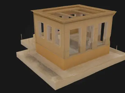 Ancient Temple Replica Historical Structure Model 3D model
