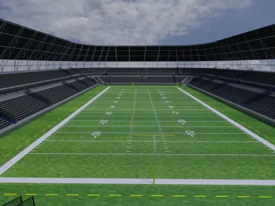 American Football Stadium Low-poly 3D model get