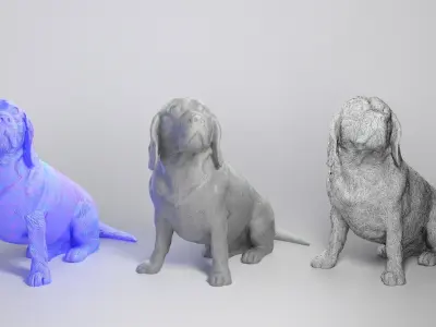 Beagle dog 18 Low-poly 3D model