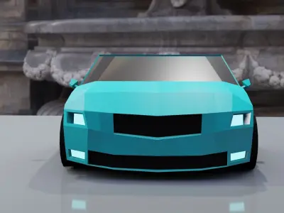 low poly sports car Low-poly 3D model purchase