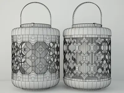 Dharma Metal Lantern Set 3D model