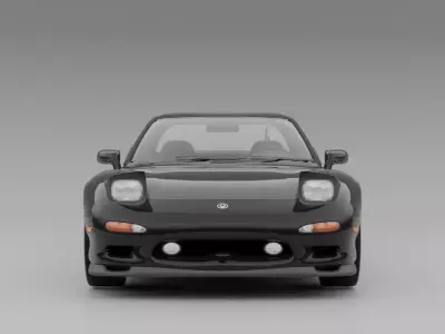Mazda RX-7 FD3S Low-poly 3D model