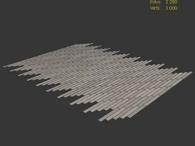  Wood Floor Oak Vicksburg Firestop 3D model