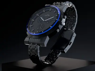 Luxury Wristwatch 3D Model High-Quality PBR Textured 3D model