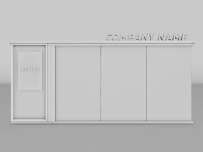 booth design exhibition 3 Low-poly 3D model