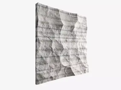 249-RockPanel piece of paper hanging on wall 3D model