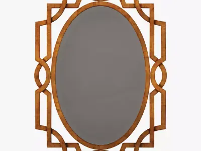 Uttermost margutta forged metal with antiqued gold leaf mirror 3D model