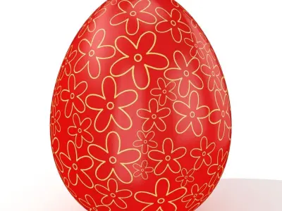 Easter Egg Cracked  N010 Low-poly 3D model