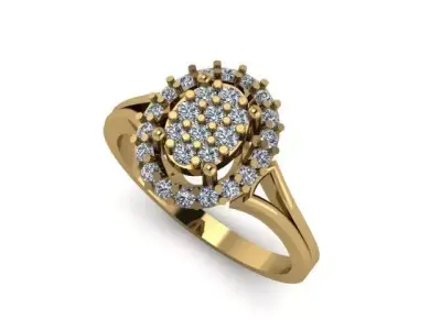 fancy ring for dimonds 3D print model