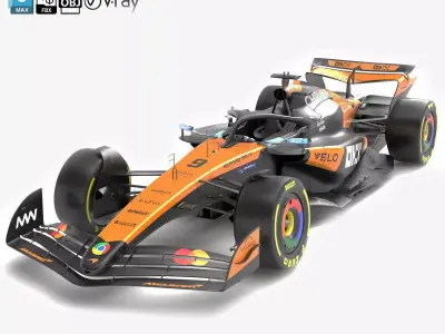 McLaren MCL39 F1 2025 Formula 1 Race Car 3D model