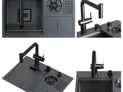 Asras sink set2 3D model