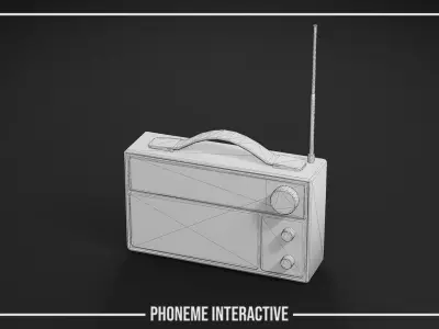 Old Radio Prop - Game Ready Asset with 3 LODs and PBR Textures Low-poly 3D model