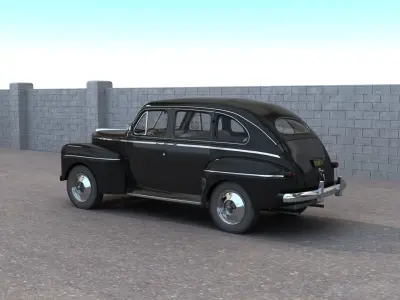 Classic Car 3D model 8