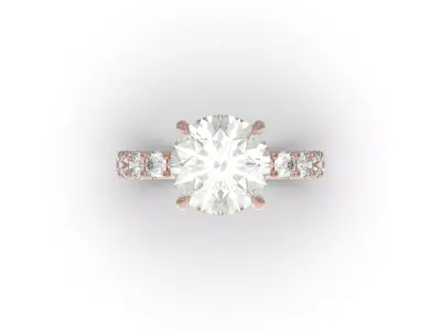 Engagement Ring U shape  3D print model