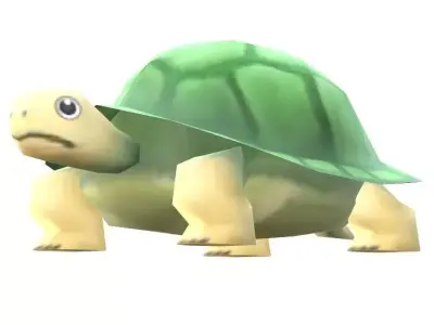 Lowpoly Animal Cartoon - Turtle Low-poly 3D model