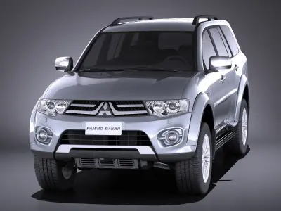 Mitsubishi Pajero Dakar 2015 VRAY 3D model