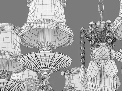 701081 Fiocco Osgona Chandelier 3D model
