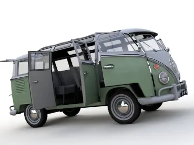 VOLKSWAGEN T1 SPLIT SCREEN 1967 3D model