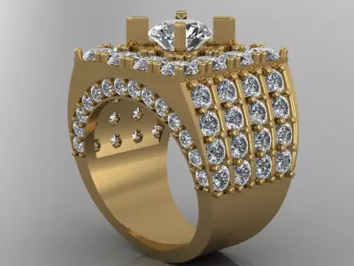 Man Wedding Ring BB 41 3D print model