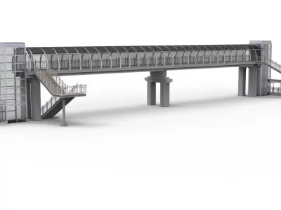 Overpass bridge 3D model
