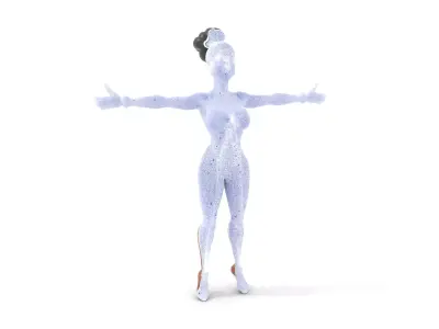 Elegant Purple Character model pack Low-poly 3D model