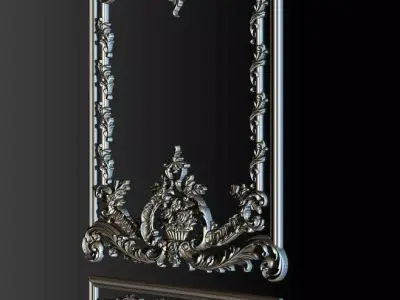 Ornamental Relief CNC Model for Wooden Doors and Wall Panels 3D print model