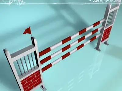 White-red jump 3D model