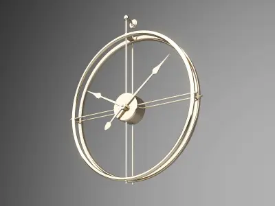 Minimalist Wall Clock 3D model