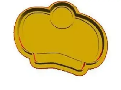 Golf hat cookie cutter 3D model