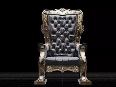 Aurelian Throne Billionaire Mansion Ultra-Luxury Chair 3D Model 3D model