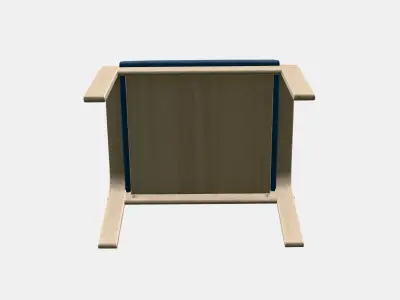 POANG Footstool 27 Low-poly 3D model