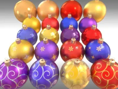 Christmas tree decorations 3D model