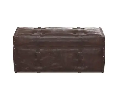 Laramie Trunk Leather Storage Bench 3D model