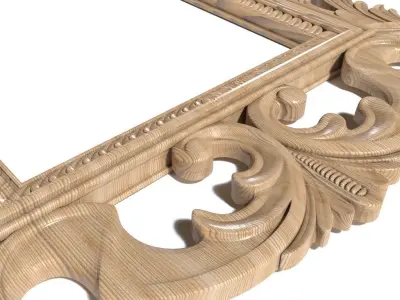 Frame-011 gold ornate frame 3D model