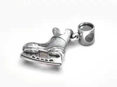 Skates Shoe Pendant with Very Fine Detailing 3D print model