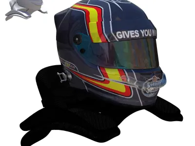 Sainz Helmet 2016 Low-poly 3D model
