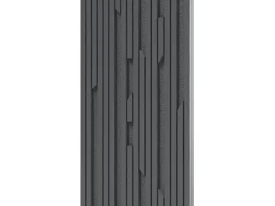 Black Wood Wall Panel 3D model