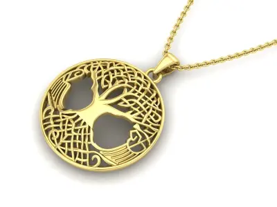 AV 496 Druids Tree of Life Pendant for Strength 3D print model