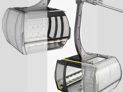 Cableway 3S Cabin CWA ATRIA 3D model
