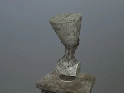 Nefertiti egyptian bust Low-poly 3D model