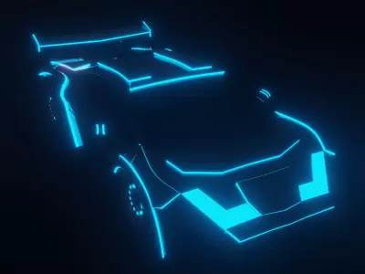 Sci-Fi Super Car 3D model